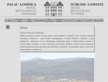 Tablet Screenshot of palac-lomnica.pl